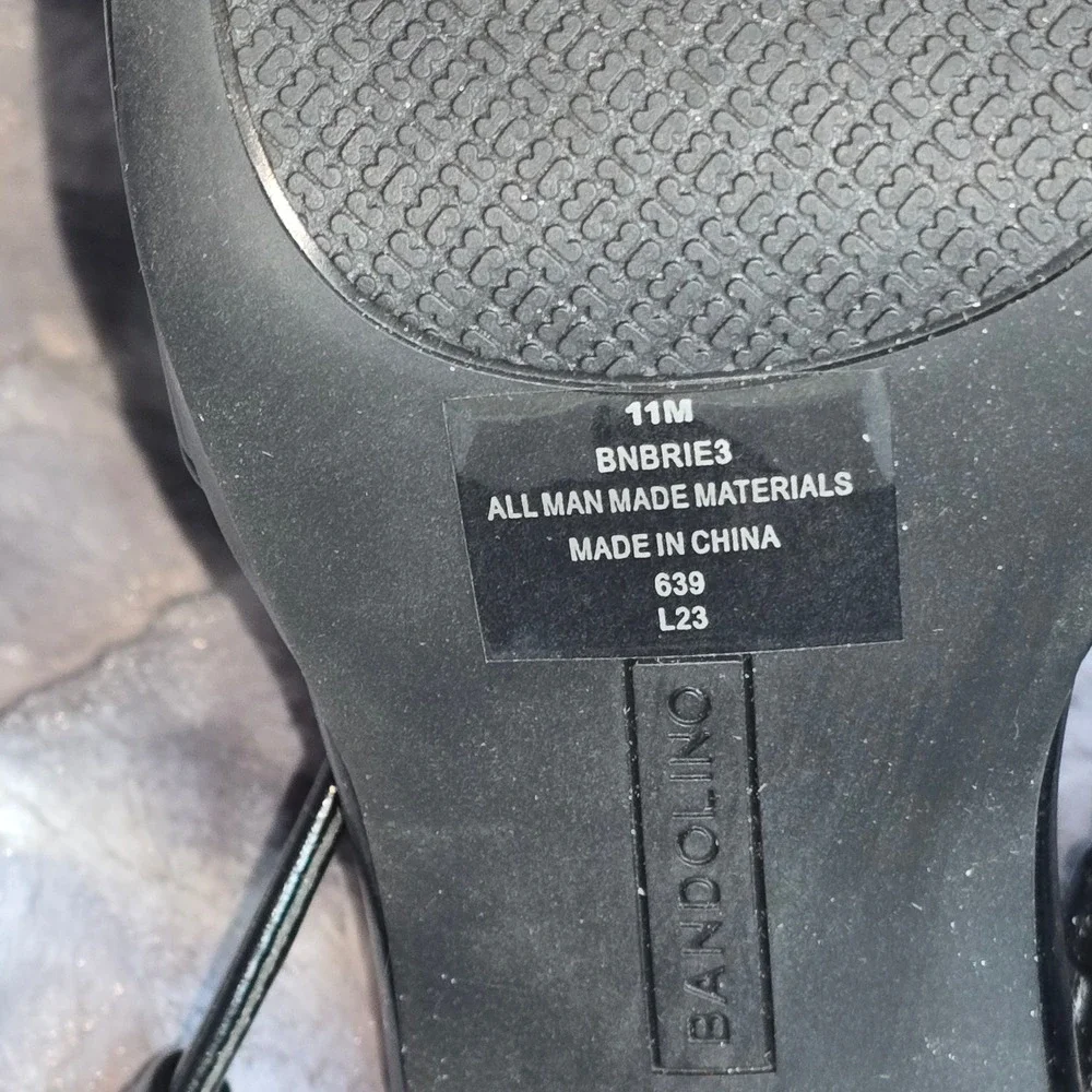 NWB Bandolino‎ Brie Platform Sandal Slingback in Black Size 11